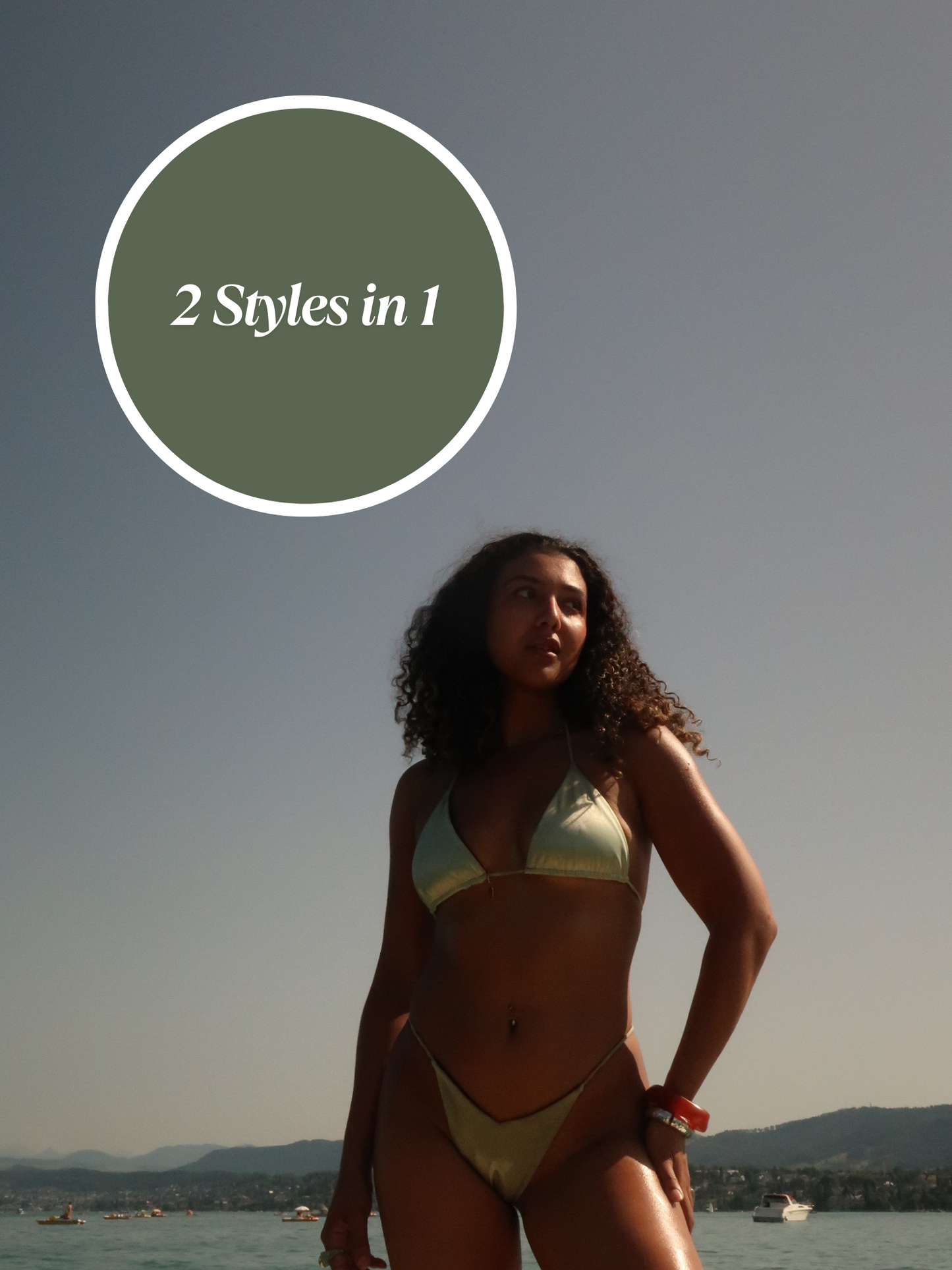 2 in 1 Bikini Top green